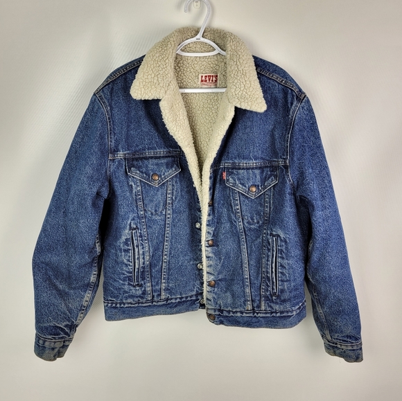 Levi's Other - Levi's Vintage Made In USA Fleece Lined Jean Jacket Mens Sz 44R